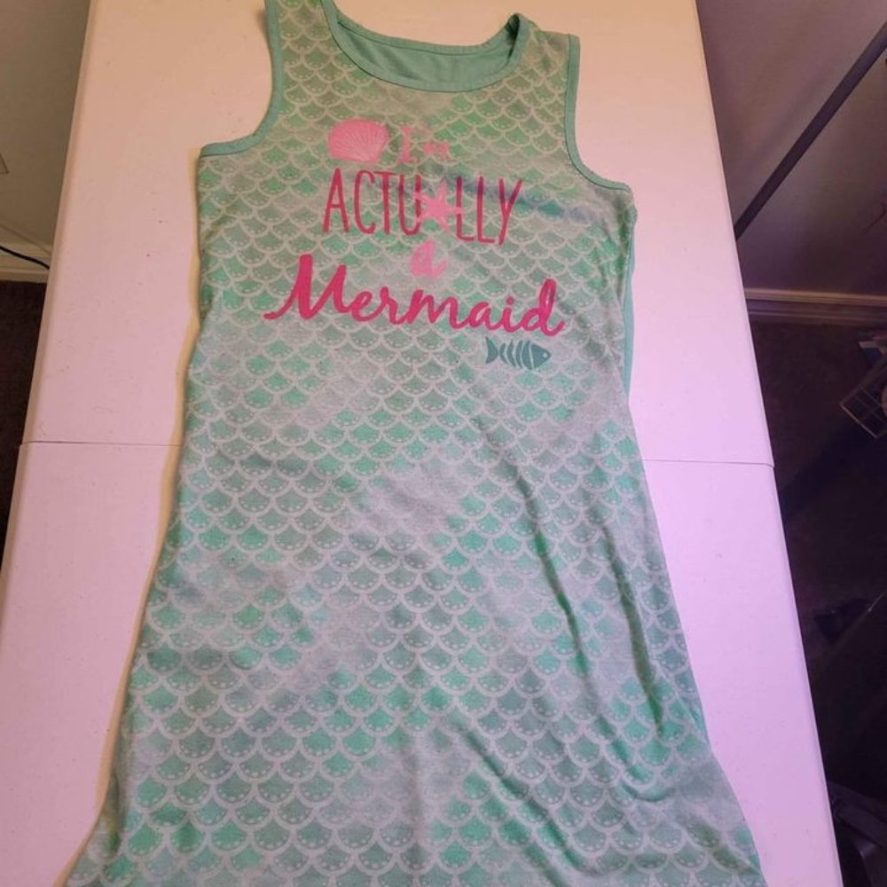 Clothes Girl Tank Pajamas Dress Gown Mermaid XL